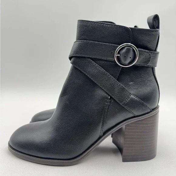 Crown Vintage Courla Bootie Side Buckle & Zipper Leather Ankle Boots NIB Size 8 - Picture 5 of 9